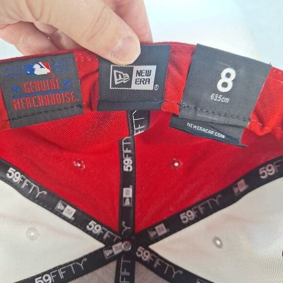 New Era 59Fifty Boston Red Sox MLB Authentic Fitted Hat Cap 8 Red White Blue - Picture 7 of 7